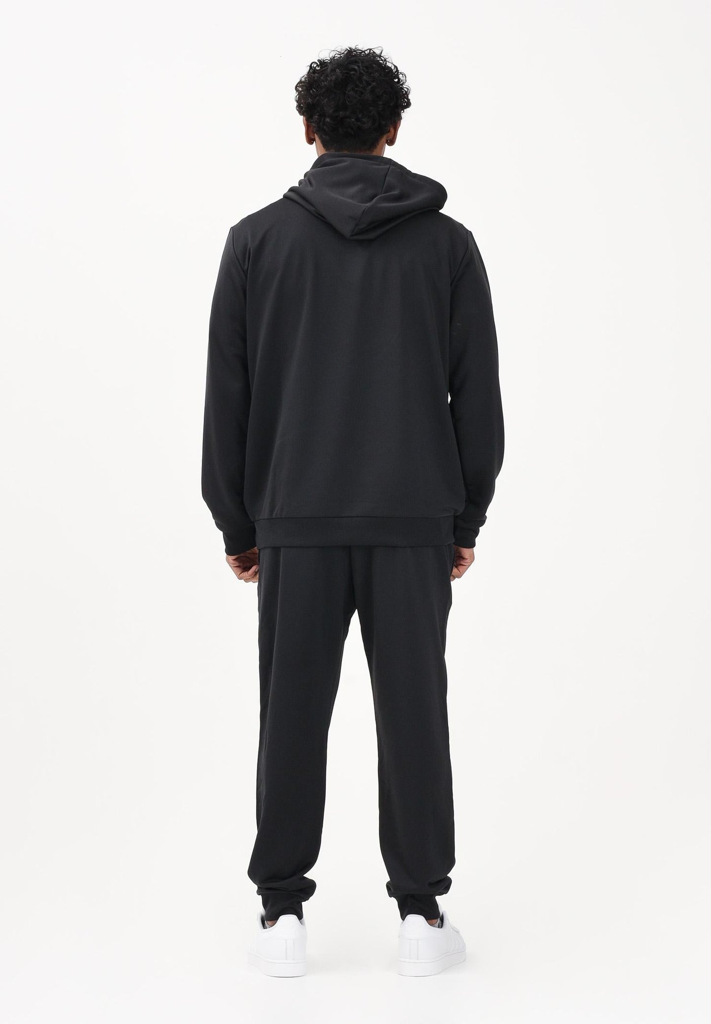 ADIDAS PERFORMANCE Tuta Big Logo French Terry nera da uomo