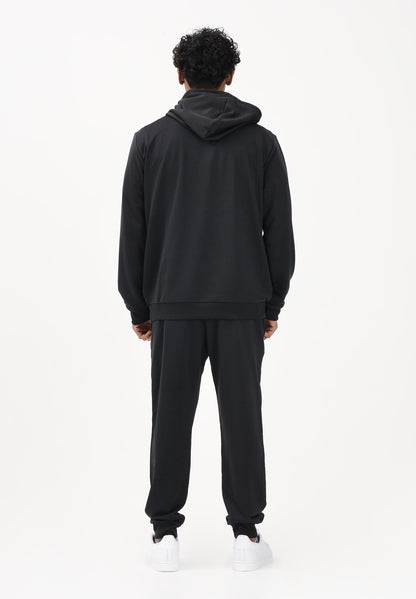 ADIDAS PERFORMANCE Tuta Big Logo French Terry nera da uomo