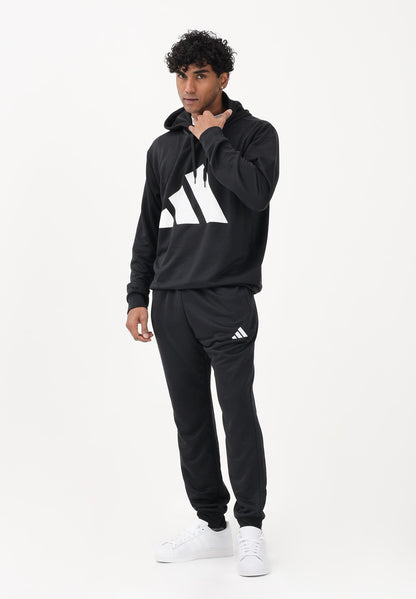 ADIDAS PERFORMANCE Tuta Big Logo French Terry nera da uomo